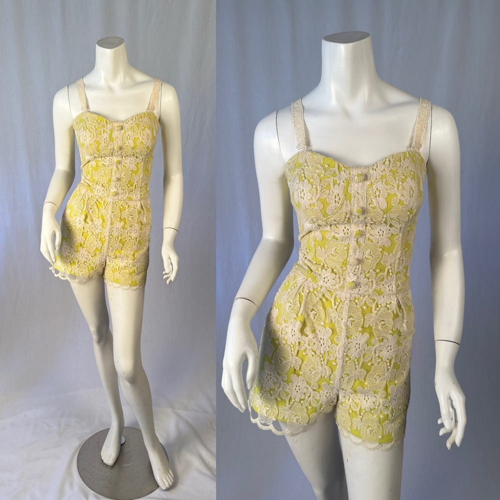 Floral crochet romper by C. Luce